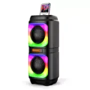 Portable Bluetooth 5.0 Speaker Bass Sound System Party Subwoofer with Microphone