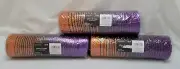 Lot of 3 Place & Time Halloween Fall Black Orange Purple Decorative Mesh Ribbon