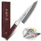 Chef Deba Knife Stainless Steel Wood Handle Slicing Sushi Tuna Salmon Fish Cut L