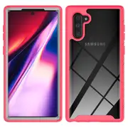 MCC Shockproof Bumper Case Samsung Galaxy Note10 Clear Back Cover Note 10 [Magenta]