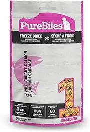 PureBites Salmon Freeze Dried Cat Treats, 0.92Oz | 26G - Value Size