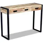 Solid Mango Wood Console Table Hallway Entry Dressing Shelf Display Desk Drawers