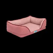 Cozy Tails Bamboo Charcoal Infused Cushion Dog Bed Rose