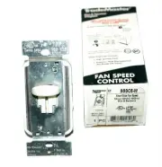 Legrand SSSC5-W Short Slide Fan Speed Control Switch 5A 120V w/grnd side/back