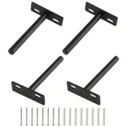 4Pcs 4 Inch Floating Hidden Wall Shelf Bracket Heavy Duty Blind Shelf Supports