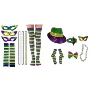 Women Costume Accessories Set Headbopper Bead Necklace Gloves Party Accessories