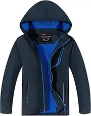[LOKTARC] Boys Girls Rain Jacket Kids Lightweight Waterproof Hooded Raincoats Windbreakers