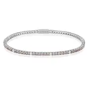 MILESTONE MORGANITE 2MM TENNIS BRACELET IN SILVER