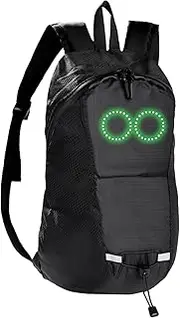 LED Backpack Light, Luminous Pattern Bag, Travel Laptop Rucksack, Large Capacity Design, Sturdy Weather-Resistant Build, Ideal for Cycling Commutes, Outdoor Trips, School Use