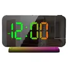 Digital Alarm Clock Desk Dimmable Electronic Clock RGB Projection Alarm6453