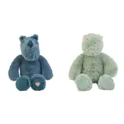 2pc Annabel Trends Plushie Pals Kids Plush Toy Babies Rhino & Crocodile 0y+