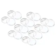 1.44inch Acrylic Button Pin Badge,10 Set Round Pin Blank Buttons Badges Kit