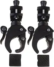 TOGEVAL 2pcs Bike Handlebar Flashlight Bracket Rotatable Lamp Rack for Easy Mounting Lightweight Plastic Headlight Holder for Outdoor Riding Compatible with Mountain and Road Bikes Black