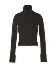 Bottega Veneta Rib Knit Turtleneck Jumper L dark chocolate