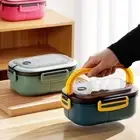 2 Layer Fruit Food Box With Spoon Fork Microwave Food Containers for Kid