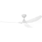 Surf 60" DC Ceiling Fan and LED Light in White by Eglo