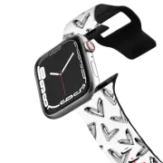 Apple Watch Series 4-6, SE (40mm) Impact Band Corazon de Fer white and black with red