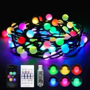 USB Fairy Lights Plug in, 33ft 66 LEDs Twinkle String Lights, Dimmable Globe ...