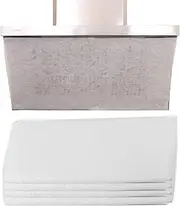 Cooker Hood Filter, 18x35 Anti-Oil Stain Filter for Extractor Fan Cooker 2 Bags Hood Smokeproof Replacement Ventilator Sheets with Adhesive Back for Home Restaurant, Total 4 Sheets.-