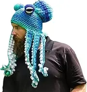 Cute Novelty Hats Funny Christmas Hat Cartoon Octopus Viking Beard Gift Hats…