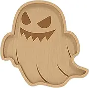 Wooden Halloween Serving Tray | Skull Ghost Mummy Spider Web Halloween Appetizer Boards | Charcuterie Wooden Boards, Serving Dish for Halloween Parties, Gothic Decor