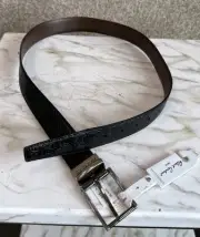Robert Graham Mens Astrid Reversible Paisley Embossed Leather Belt Size 36 NWT