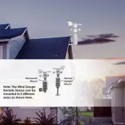 LCD Digital Wireless Weather Clock With DualMount Wind Sensor Thermohygromete