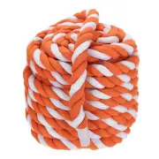 Natural Twisted Cotton Rope 1 Inch x 50 Feet Tug of War Rope, Orange White