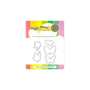 Waffle Flower Postage Collage Butterfly Silhouettes Die