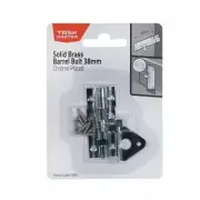 Taskmaster 38mm Chrome Plated Barrel Bolt - 2 Pack - Australia Brand