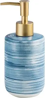 Ceramic sub-Bottling Bathroom Toilet Hand sanitizer Shower Gel Shampoo Press Lotion Bottle (Color : Blue)