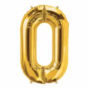 O Shaped Gold Mylar Balloon 34In, Party Decor, 1 Piece