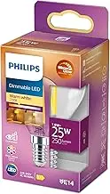 PHILIPS LED Classic E14 WarmGlow 25 W Teardrop Dimmable Clear Warm White