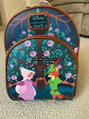 Loungefly Disney Robin Hood Floral Mini Backpack NWT