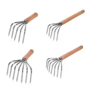 Garden Hand Rake Gardening Tool Claw Loosening Soil Lightweight Steel Cultivator