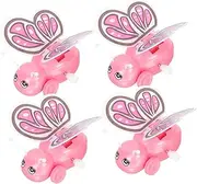 ERINGOGO Cultivate Kids' Attention 4pcs Wind-up Flap Wings Butterflies Clockwork Toys Ideal Present for Boys Girls