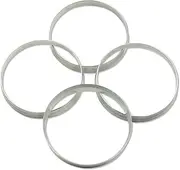 GoldenSunny 72.6 to 70.5 Hub Centric Rings, Silver Aluminum Hubcentric Rings Compatible with Chevrolet Ranger Ford Mustang, 70.5mm ID to 72.6mm OD, Pack of 4
