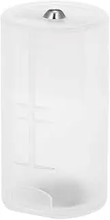 zolyet 4 Pcs Battery Converter Adaptor 2*AA to D Size Battery Protective Case Holder PP White