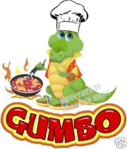 Gumbo Decal 14" Concession Cajun Creole Food Truck Restaurant Vinyl Sticker