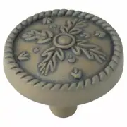 Hickory Hardware Antique Mist Brass Cabinet Knob 50-Pack, Art Nouveau P7331-AM