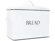 Farmhouse Extra Large Bread Box for Kitchen Countertop | Corner Bread Box Whi...