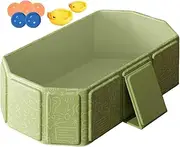 Foldable Bathtub Baby | Large Toddler Bathtub Foldable Baby Tub | 2 Ducks, 5 Balls, Portable Bathroom Pool, Water Toy for Boys Girls Kids 0-8 Years Old, Cat Dog Wash Shower Basin