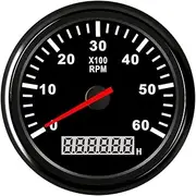 ALAGPNPMZH 85mm Auto Tachometer 3000 RPM 8000 RPM Meter Waterproof Marine Tacho Meter Gauge Boat RPM Diesel Engine Tachometer 9-32V Speedometer(SDF)