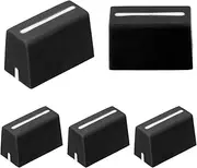 uxcell Universal Fader Knobs, Black Mixer Fader Caps Slider Potentiometer Replacement Rubber for DJ Controller Mixer Console, 5 Pack