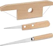 Amylove 3 Pieces Pottery Tools Cutting Clay Trimming Tool Includes Wood and Wire Bevel Cutter Fettling Knife for Pottery and Ceramics and Sculpting