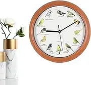 Bird Clock - 10 Inches Vintage Bird Clocks That Sing On Hour with Sound - Cuckoo Bird Clocks Quiet Time At Night Art Craft for Home Bedroom Table