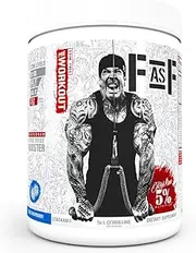 [5% Nutrition] Rich Piana Full AF Pre-Workout - Blue Raspberry | Zero Stims - Massive Pumps - Increased Blood Flow - Reduce Fatigue | GlycerSize™ - Nitrosigine® | - 25 Srvgs - 375g