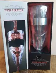 Wine Aerator With Stand & Cloth Storage Bag Plastic Acrylic NEW IN BOX