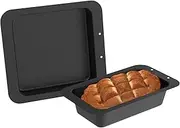 WEBROIL Nonstick 8 x 8 Inch Square Baking Pan & 9 x 5 Inch Bread Rectangular Loaf Pans for Ninja B30509 & B30408, Premium Bakeware Set for Ninja Foodi Oven Accessories, for Baking Bread/Cakes, 2 Packs