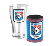 Newcastle Knights NRL Heritage Pint Glass and Can Cooler